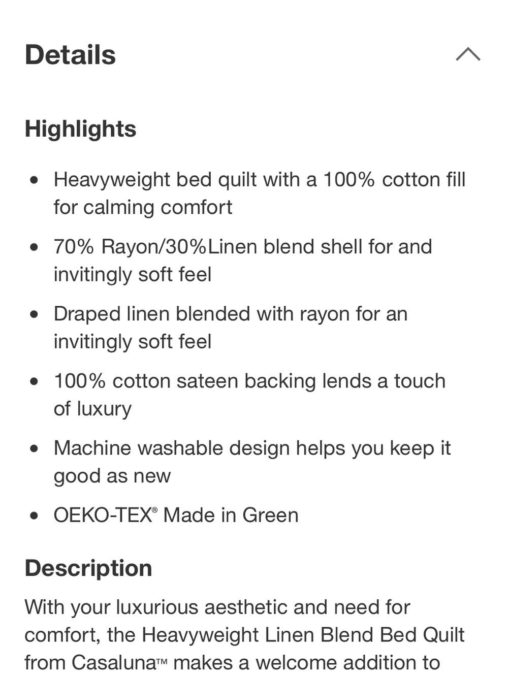 Casaluna King Heavyweight Linen Blend Quilt Dark Mineral Blue - Picture 6 of 9